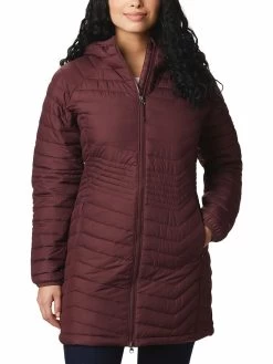 Columbia Women Maroon Powder Lite Mid Jacket