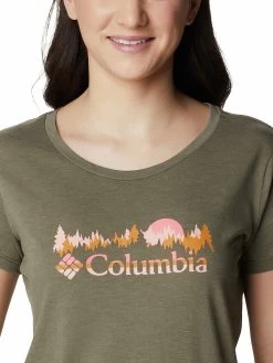 Columbia Women Green Daisy Days Short Sleeve Graphic T-Shirt -Columbia Shop 0bffae3AL3125 398 2