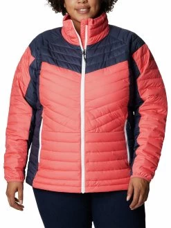Columbia Women Red Full Sleeve Powder Lite II Full Zip Jacket