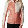 Columbia Women Red Full Sleeve Platinum Peak Hooded Jacket