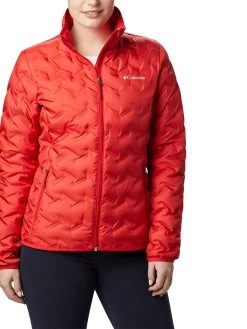 Columbia Women Red Full Sleeve Delta Ridge Down Jacket