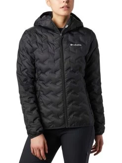 Columbia Women Black Delta Ridge Down Hooded Jacket