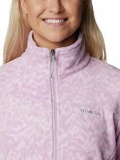 Columbia Women Purple Full Sleeve Fast Trek Printed Jacket -Columbia Shop 1d08834ER1012 572 4