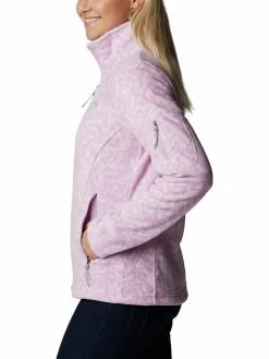 Columbia Women Purple Full Sleeve Fast Trek Printed Jacket -Columbia Shop 1d08834ER1012 572 5