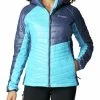 Columbia Women Blue Full Sleeve Platinum Peak Hooded Jacket -Columbia Shop 2238834WR4701 422 1