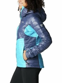 Columbia Women Blue Full Sleeve Platinum Peak Hooded Jacket -Columbia Shop 2238834WR4701 422 5