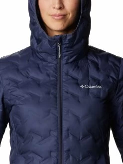 Columbia Womens Navy Blue Polyester Delta Ridge Long Down Jacket -Columbia Shop 29609bdWK0294 466 5