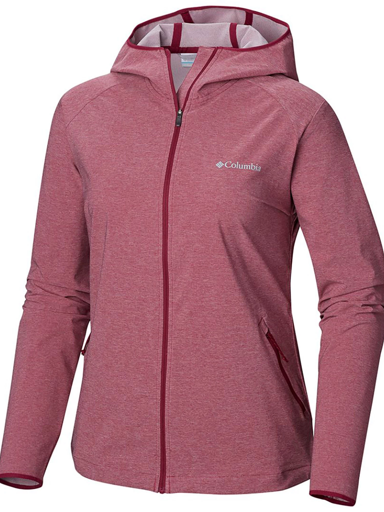 Columbia Women Red Heather Canyon Softshell Jacket 3 Columbia Women Red Heather Canyon Softshell Jacket