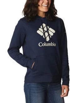 Columbia Womens Navy Blue Blended Fabric Full Sleeve Hoodie Sweatshirt -Columbia Shop 41b775dAL9594 465 2