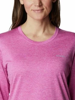 Columbia Women Pink Full Sleeve Hike Ls Shirt -Columbia Shop 43cc834AR0893 665 4