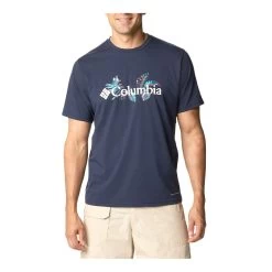 Columbia SUN TREK GRAPHIC - Funktionsshirt - Männer - Collegiate Navy/tropical Graphic