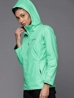 Columbia Womens Green Polyester Full Sleeve Arcadia II Rain Jacket -Columbia Shop 49b7a66RR2436 363 3