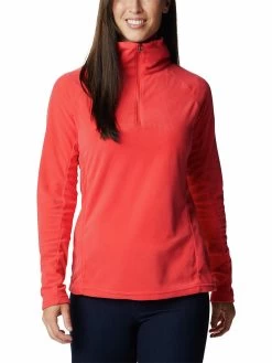 Columbia Women Red Glacial Iv 44593 Zip Sweatshirts