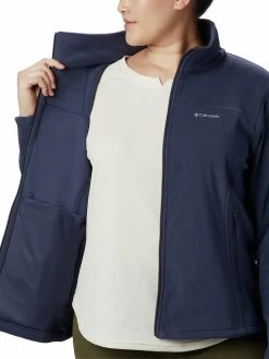 Columbia Womens Blue Color Polyester Fabric Full Sleeve Fast Trek Ii Jacket -Columbia Shop 529cac2ER6081 591 3