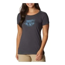 Columbia DAISY DAYS - T-Shirt - Frauen - Shark Hthr/jou