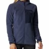 Columbia Women Blue Full Sleeve W Outdoor Tracks Full Zip