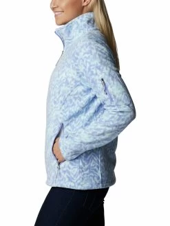 Columbia Women Blue Full Sleeve Fast Trek Printed Jacket -Columbia Shop 8563834ER1012 567 5