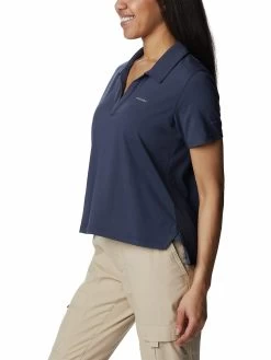 Columbia Women Blue Short Sleeve W Sun Trek Polo -Columbia Shop 9883834AR7285 467 3