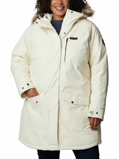 Columbia Women White Full Sleeve Suttle Mountain Long Insulated Jacket