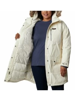 Columbia Women White Full Sleeve Suttle Mountain Long Insulated Jacket -Columbia Shop a449834WR0885 191 5