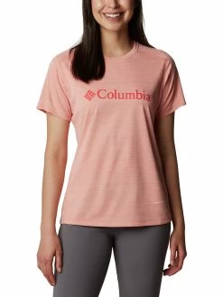 Columbia Women Peach W Zero Rules Graphic Crew T-Shirt