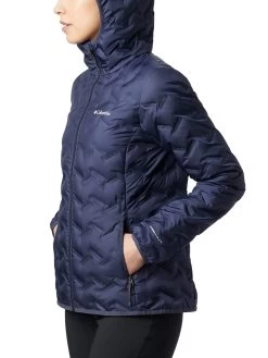 Columbia Women Blue Full Sleeve Delta Ridge Down Hooded Jacket -Columbia Shop ac72834WR0260 466 4
