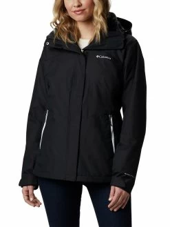 Columbia Women Black Full Sleeve Bugaboo II Fleece Interchange Jacket