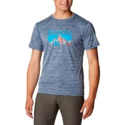 Columbia Zero Rules Graphic T-Shirt Blau/rot/gestreift