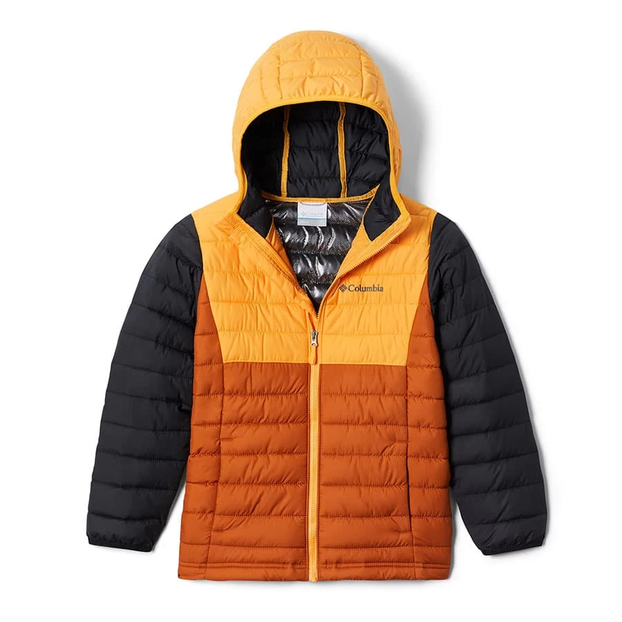 Columbia Powder Lite Hooded Kinder Outdoorjacke Orange/schwarz 3 Columbia Powder Lite Hooded Kinder Outdoorjacke Orange/schwarz