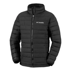 Kinder Columbia Powder Lite Schwarze Jacke