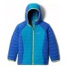 Columbia Powder Lite Girls Kinder Kapuzenjacke Dunkelblau/türkis -Columbia Shop cl 1802931 410 001