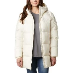 Columbia Puffect Mid Hooded Damen Kapuzenjacke Weiß