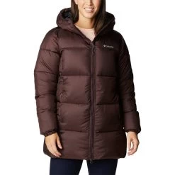 Columbia Puffect Mid Hooded Damen Kapuzenjacke Braun