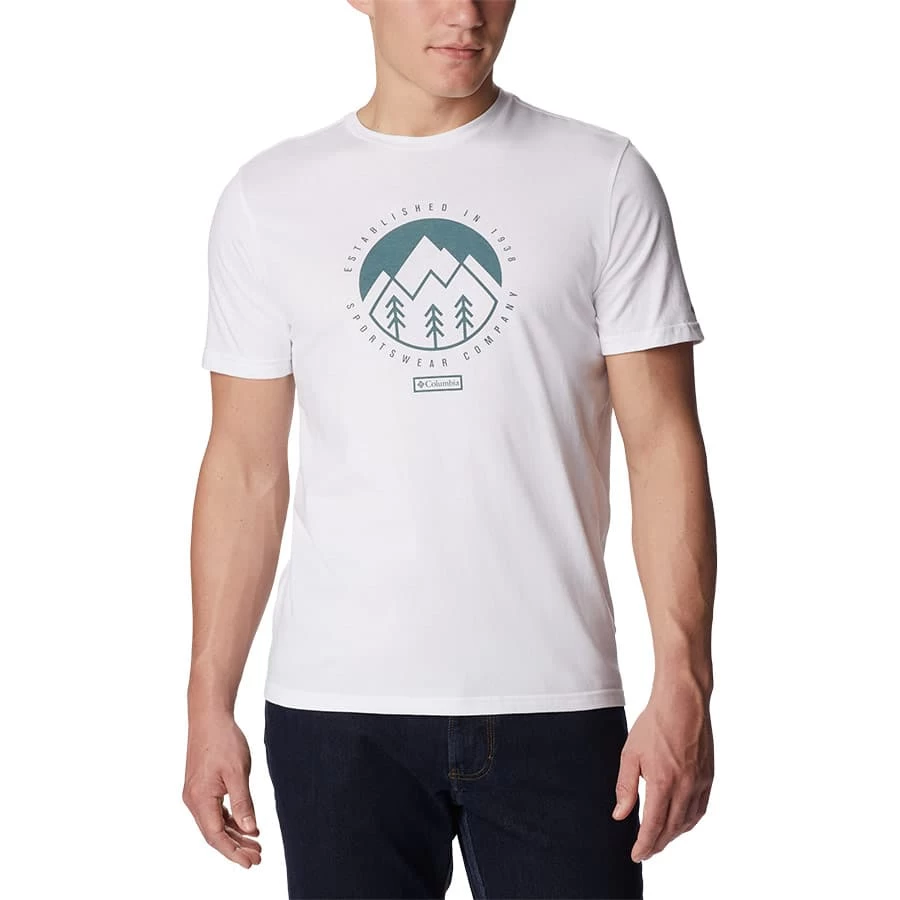 Columbia Rapid Ridge Graphic T-Shirt Weiß/Logo Blau 3 Columbia Rapid Ridge Graphic T-Shirt Weiß/Logo Blau