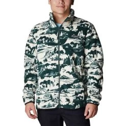 Columbia Winter Pass Full Zip Fleecejacke Grün/weiß