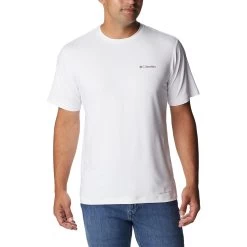 Columbia Tech Trail Graphic T-Shirt Schneeweiß/Logo Schwarz