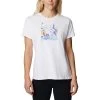 Columbia Sun Trek Graphic Damen T-Shirt Weiß/Logo Blau/orange -Columbia Shop cl 1931753 114 001