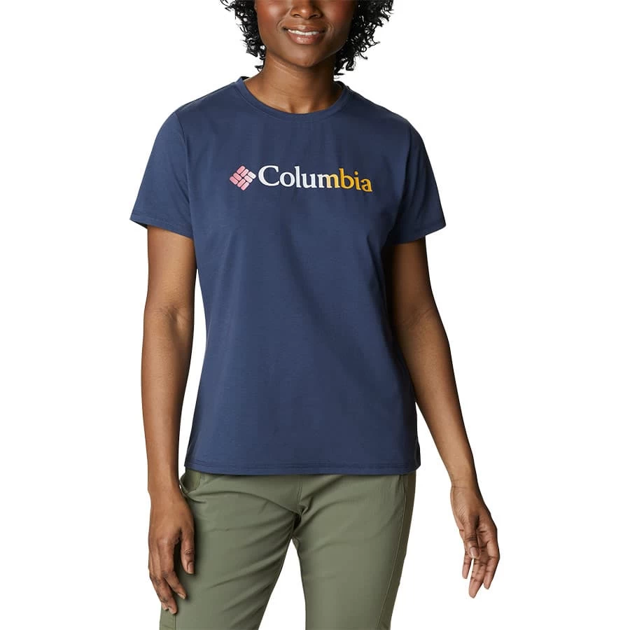 Columbia Sun Trek Graphic Damen T-Shirt Marineblau 3 Columbia Sun Trek Graphic Damen T-Shirt Marineblau