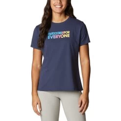 Columbia Sun Trek Graphic Damen T-Shirt Blau/bunt