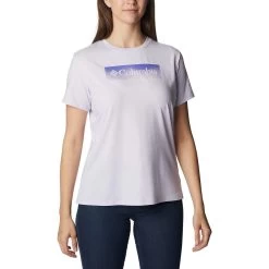 Columbia Sun Trek Graphic Damen T-Shirt Helllila