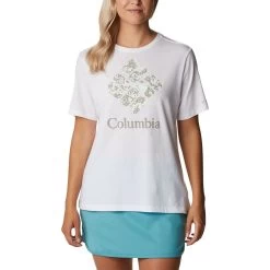 Columbia Bluebird Day Damen T-Shirt Weiß/grau