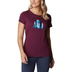 Columbia Daisy Days Damen T-Shirt Granatrot