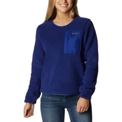 Columbia West Bend Crew Damen Fleecepullover Blau