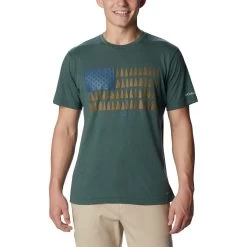 Columbia Thistletown Hills Graphic T-Shirt Waldgrün