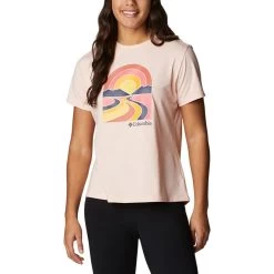 Columbia Sun Trek Graphic II Damen T-Shirt Hellrosa
