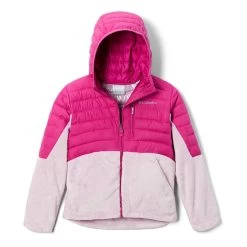 Columbia Powder Lite Novelty Hooded Kinder Outdjoorjacke Fuchsia