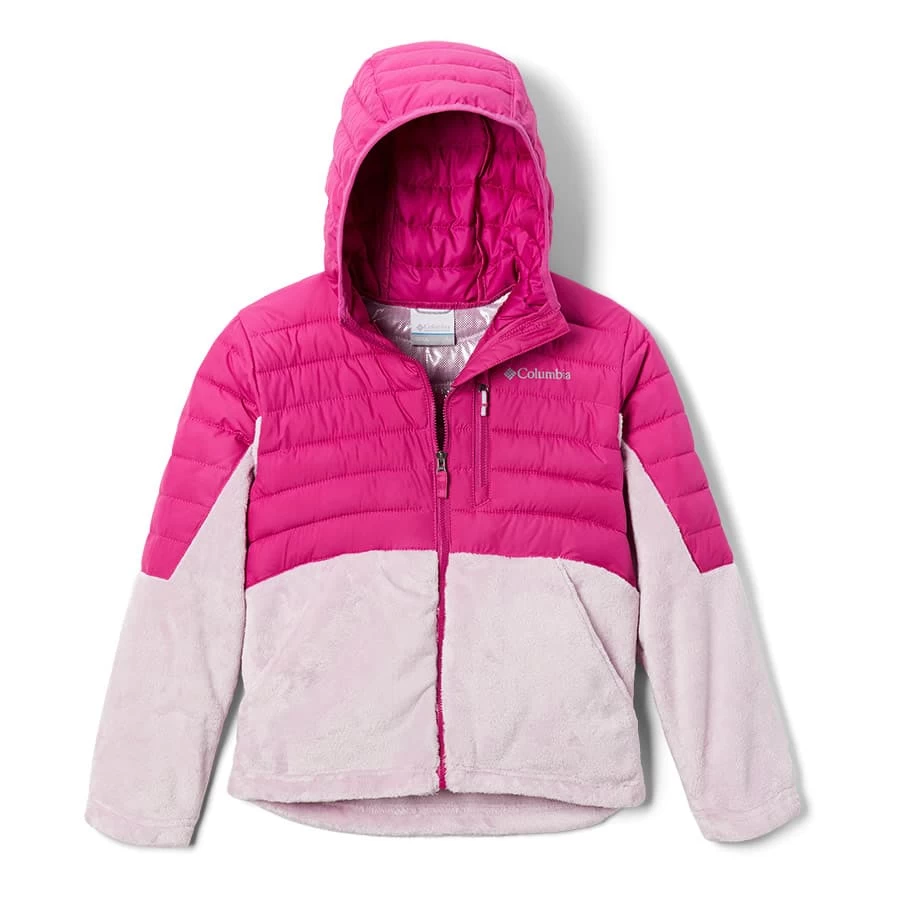 Columbia Powder Lite Novelty Hooded Kinder Outdjoorjacke Fuchsia
