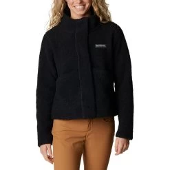 Columbia Panorama Snap Fleece Damen Fleecepullover Schwarz