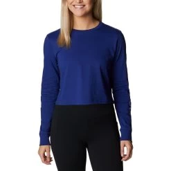 Columbia North Cascades Printed Damen Langarmshirt Blau