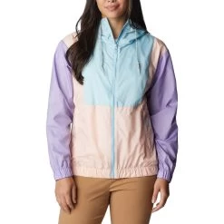 Columbia Lily Basin Damen Regenjacke Hellblau/lila/orange